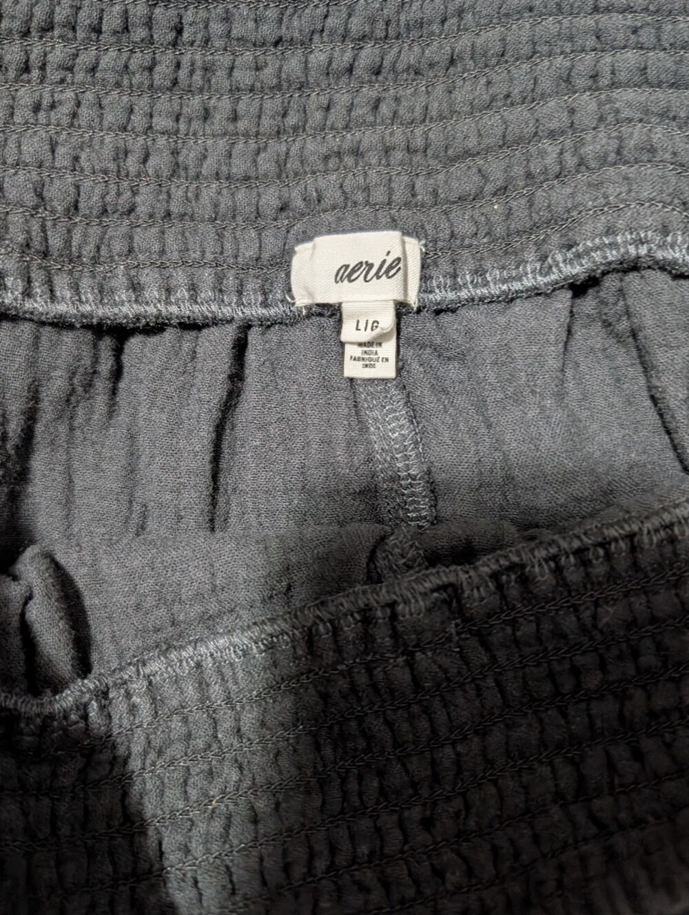 Aerie Pool To Party Wide Leg Black Gauze Pants - Picture 3 of 3